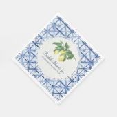 Bridal Luncheon Citrus Lemon Leaf Foliage Shibori Serviette (Ecke)