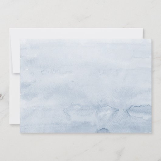 Bridal Luncheon Dusty Blue Floral Brautparty in Einladung (Rückseite)