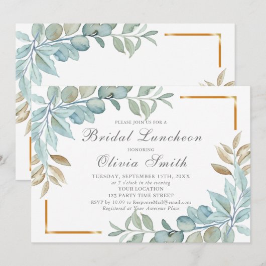 Bridal Luncheon Einladung (Vorne/Hinten)