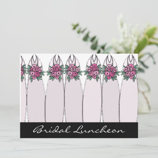 Bridal Luncheon Einladung (Stehend Vorderseite)