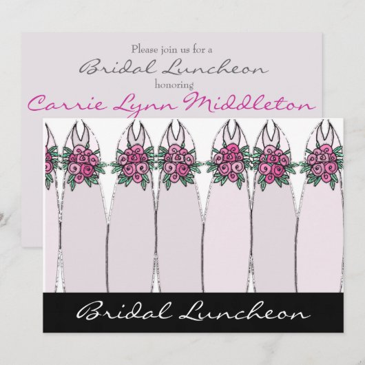 Bridal Luncheon Einladung (Vorne/Hinten)