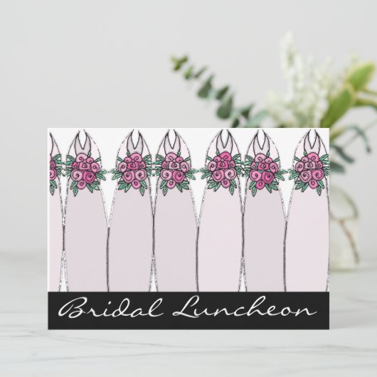 Bridal Luncheon Flat Einladung (Stehend Vorderseite)