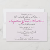 Bridal Luncheon Flat Einladung (Rückseite)