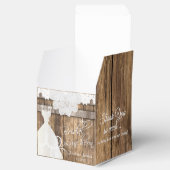 Bridal Luncheon im rustikalen Holz- und Spitzendes Geschenkschachtel (Geöffnet)