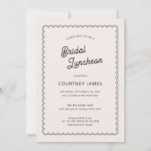 Bridal Luncheon, Minimalistisch und schlicht Einladung (Vorderseite)