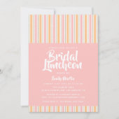 Bridal Luncheon Modern Pink Gold Brautparty Inv Einladung (Vorderseite)