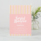 Bridal Luncheon Modern Pink Gold Brautparty Inv Einladung (Stehend Vorderseite)