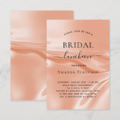 Bridal luncheon Rose Goldseide Einladung (Vorne/Hinten)