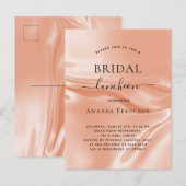 Bridal luncheon Rose Goldseide Einladungspostkarte (Vorne/Hinten)