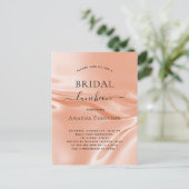 Bridal luncheon Rose Goldseide Einladungspostkarte (Stehend Vorderseite)