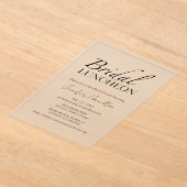 Bridal Luncheon | Schwarz-Weiß-Brautparty Acryleinladungen (Ablage )