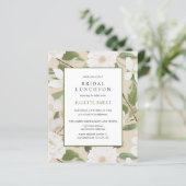 Bridal Luncheon | Weiße Blume Blätter Elfenbein (Stehend Vorderseite)