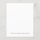 Bridal Luncheon | Weiße Blume Blätter grün (Rückseite)