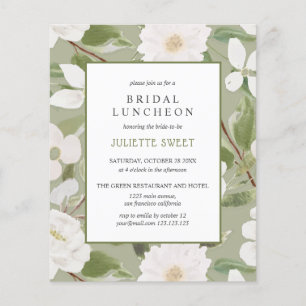 Bridal Luncheon   Weiße Blume Blätter grün