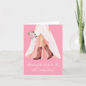 Bridal mit Duschvorrichtung für Cowboystiefel und Karte (Vorderseite)