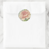 Bridal Monogram Aufkleber-Kust. Runder Aufkleber (Tasche)