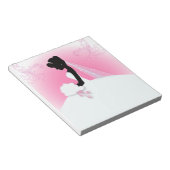 Bridal Mrs Right Pink Braut Silhouette Notizblock (angewinkelt)
