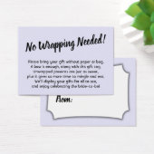 Bridal No Wrap Shower Lavender Gift Card (Schreibtisch)