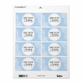 Bridal oder Baby Dusche Lace Mini Champagne Label (Vorne)