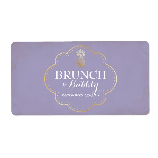 Bridal oder Baby Dusche Mini Champagner Etikett (Vorne)