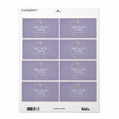 Bridal oder Baby Dusche Mini Champagner Etikett (Vorne)