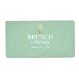 Bridal oder Baby Dusche Mini Champagner Etikett