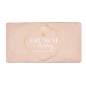 Bridal oder Baby Dusche Mini Champagner Etikett (Vorne)