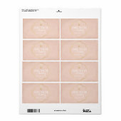 Bridal oder Baby Dusche Mini Champagner Etikett (Vorne)