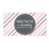 Bridal oder Babydusche Streifen Mini-Champagner-Et (Vorne)