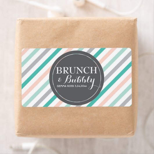 Bridal oder Babydusche Streifen Mini-Champagner-Et (Insitu)