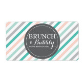 Bridal oder Babydusche Streifen Mini-Champagner-Et (Vorne)