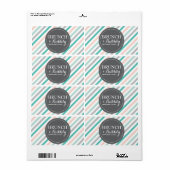 Bridal oder Babydusche Streifen Mini-Champagner-Et (Vorne)