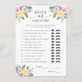 Bridal oder Groom Bright Cocktail Bridal Game Begleitkarte (Vorderseite)