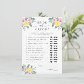 Bridal oder Groom Bright Cocktail Bridal Game Begleitkarte (Stehend Vorderseite)