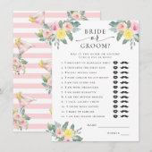 Bridal oder Groom Bright Cocktail Bridal Game Begleitkarte (Vorne/Hinten)