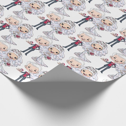 Bridal oder Hochzeit Geschenkpapier (Ecke)