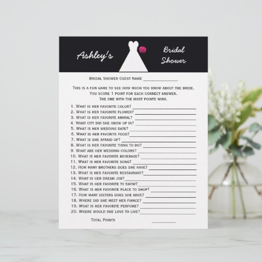 Bridal oder Polterabend Party Game — Bridal Gown (Stehend Vorderseite)