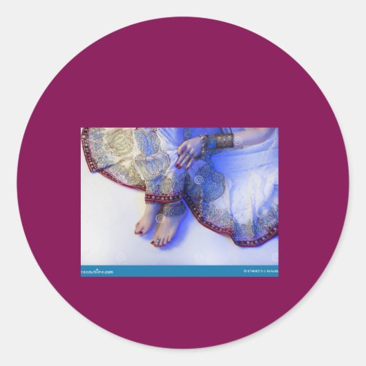 Bridal Oriental Jewelry Runder Aufkleber (Vorderseite)