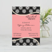 Bridal Pearls Bridal Dusche Einladung (Stehend Vorderseite)