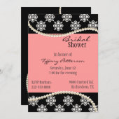 Bridal Pearls Bridal Dusche Einladung (Vorne/Hinten)