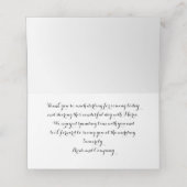 Bridal Personalisiert Danke Ihnen Party Table Platzkarte (Innenseite Aufgefaltet)