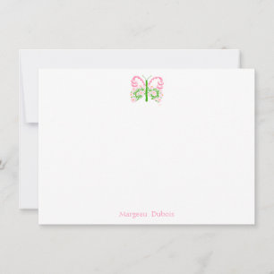Bridal Pink Butterfly Personalisierte Karte