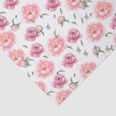 Bridal Pink Watercolor Peonies Seidenpapier (Detail)