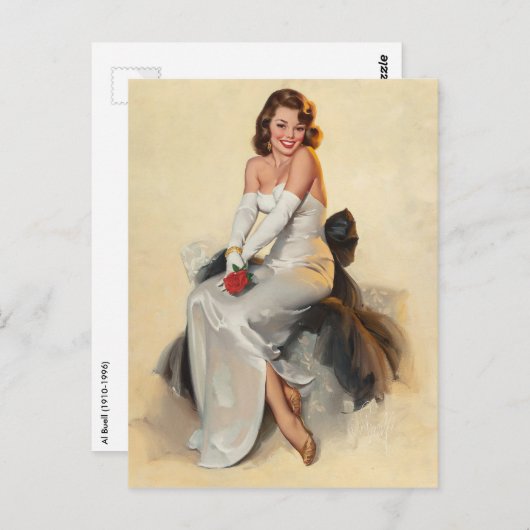 Bridal PinUp Postkarte (Vorne/Hinten)