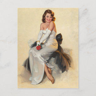 Bridal PinUp Postkarte