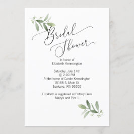 Bridal/Polterabend Einladung mit Eukalyptus