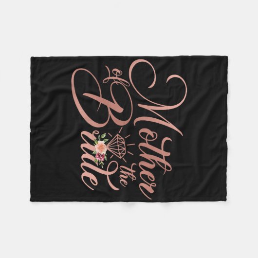 Bridal Polterabend Gift Mama Mutter der Braut Fleecedecke (Vorderseite (Horizontal))