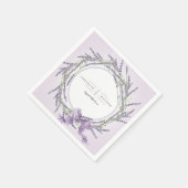 Bridal Polterabend Watercolor Lilac Lavender Serviette (Ecke)