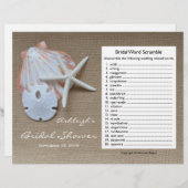 Bridal Polterabend Word Scramble Game (Vorne/Hinten)