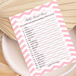 Bridal Polterabend Word Scramble Game